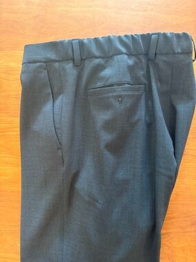 Men's Dress Pants in Dark Gray - stretch wool dress pant.
34 inch waist,